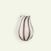 Broste Copenhagen Ada Stripe vase 15,5 x 22,5 cm, Taupe Warm Grey Fyrklövern