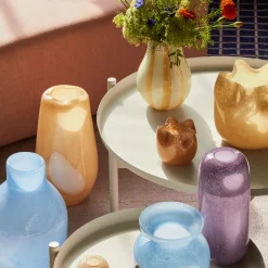 Broste Copenhagen Esther vase/lyslykt 20 x 20 cm, Light Sand  Fyrklövern