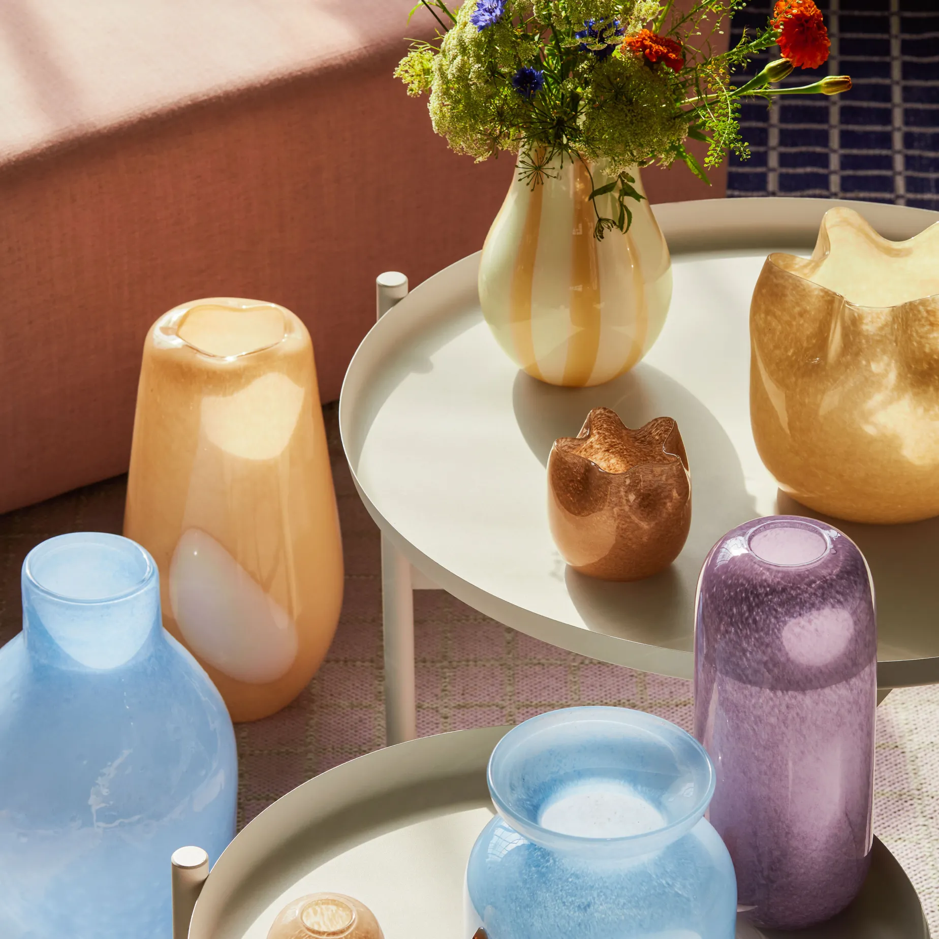 Broste Copenhagen Esther vase/lyslykt 20 x 20 cm, Light Sand Fyrklövern