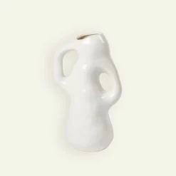 Broste Copenhagen Isolde vase 21 x 35 cm, Hvit Fyrklövern