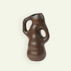 Broste Copenhagen Isolde vase 21 x 35 cm, Antique Brown Fyrklövern