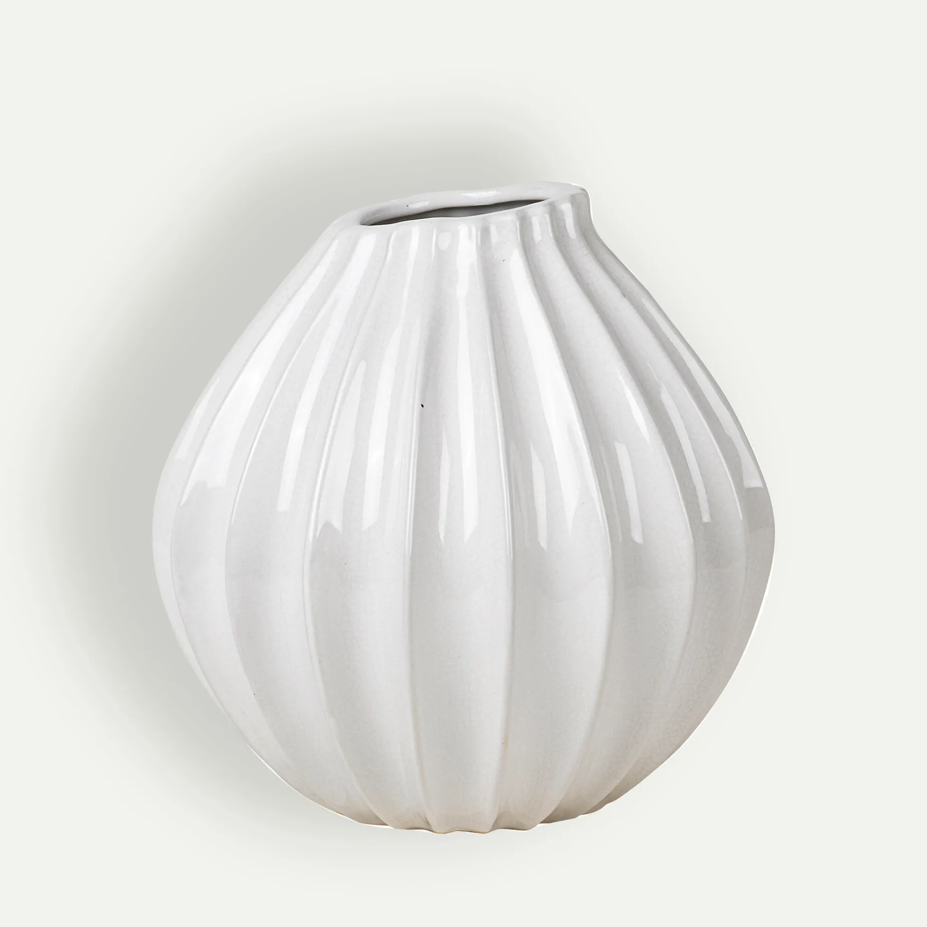 Broste Copenhagen Wide vase 30 x 30 cm, Ivory Fyrklövern