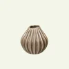 Broste Copenhagen Wide vase 15 x 15 cm, Rainy Day Grey Fyrklövern