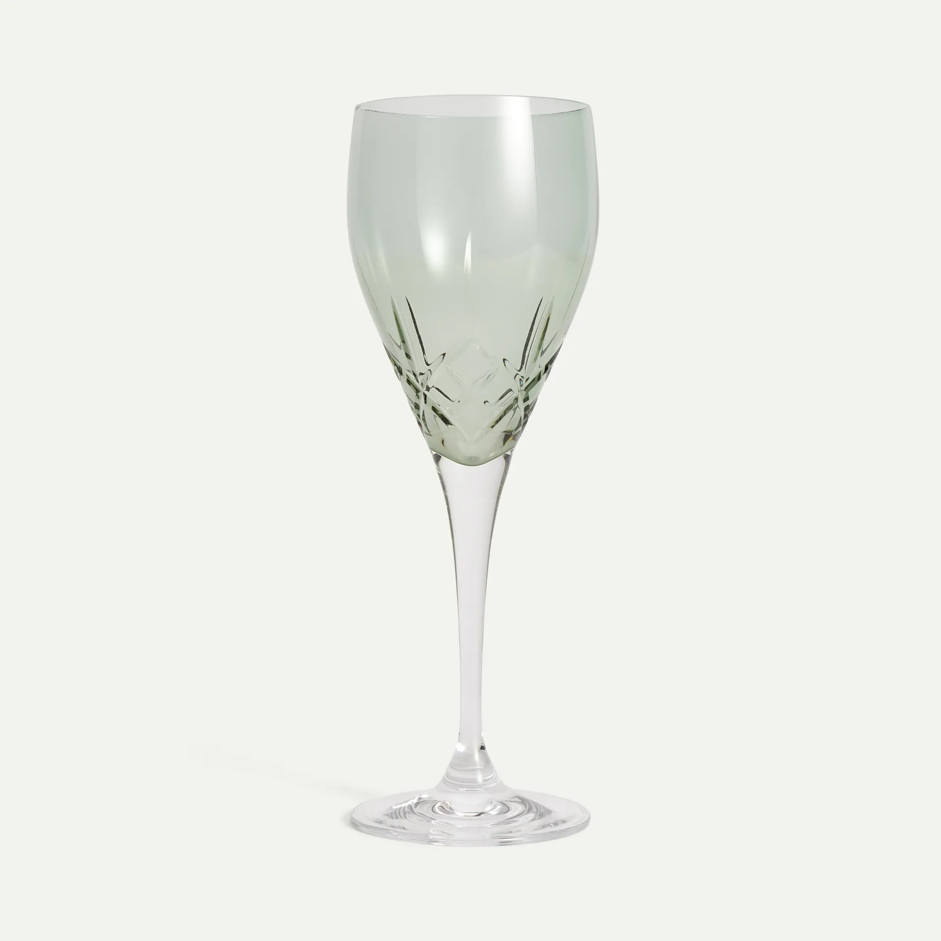 Crown vinglass 30 cl, Grønn Fyrklövern