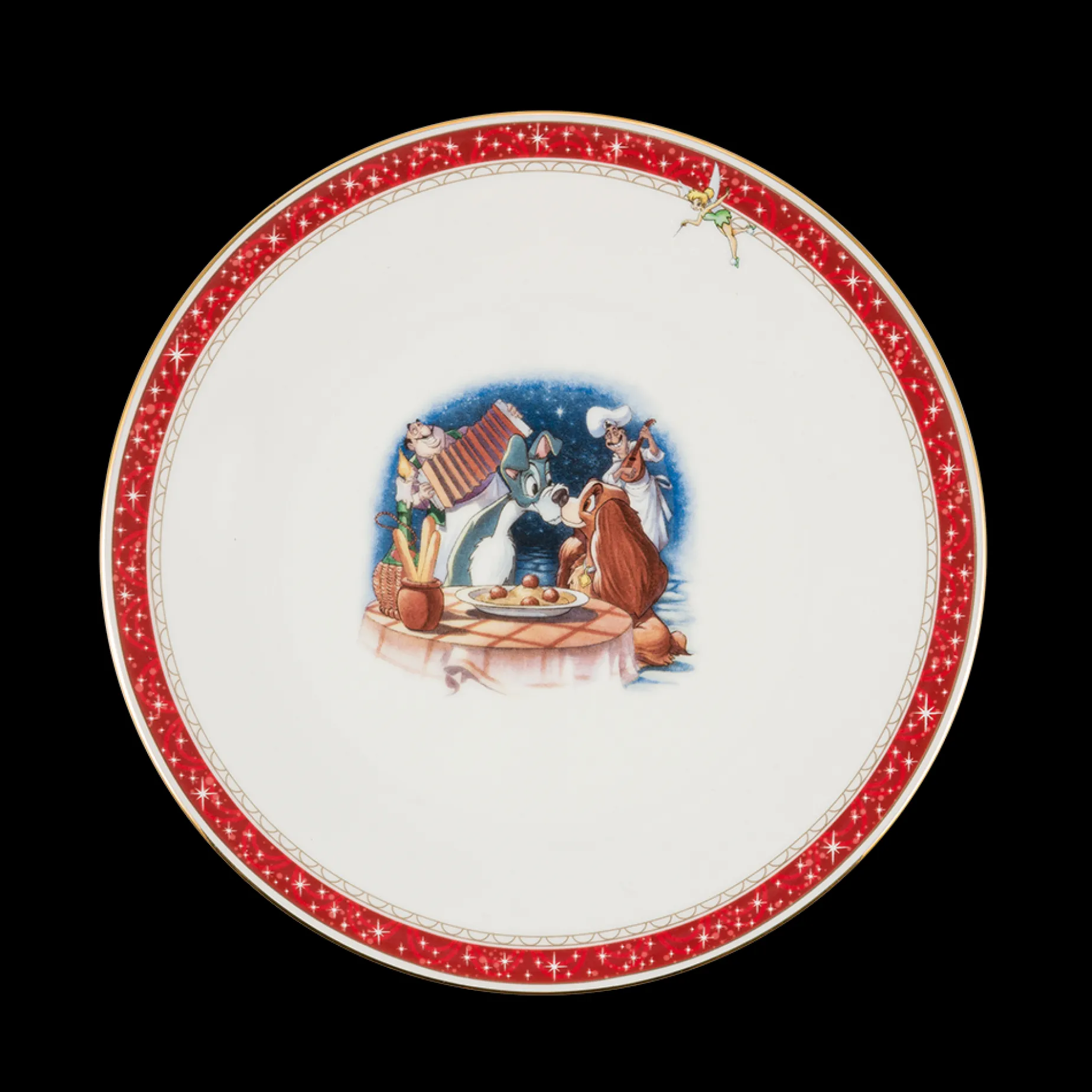 Disney Jul Jubileum asjett 21 cm Lady & Landstrykeren Fyrklövern