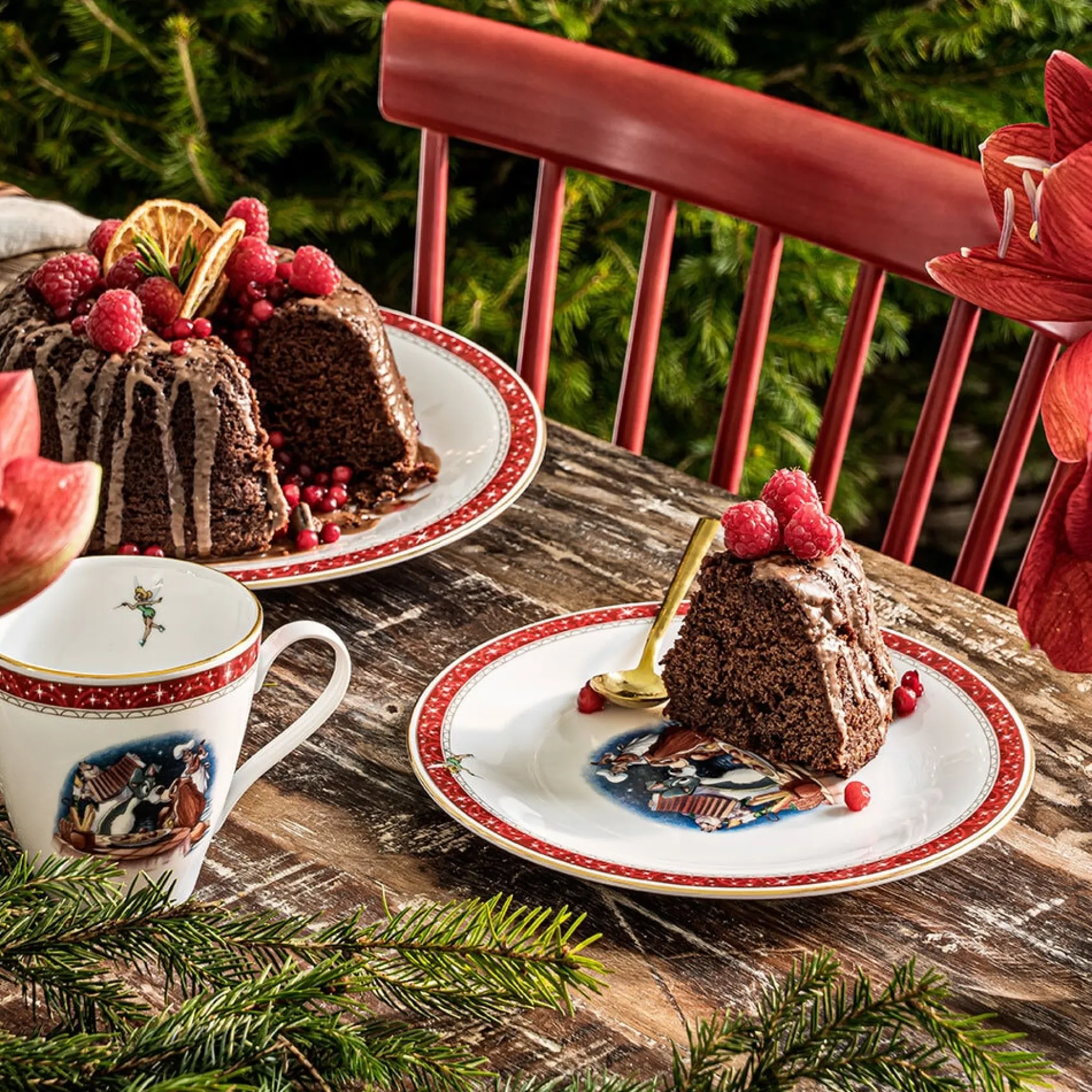 Disney Jul Jubileum asjett 21 cm Lady & Landstrykeren Fyrklövern