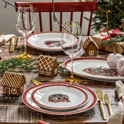 Disney Jul Jubileum tallerken 27 cm Lady & Landstrykeren Fyrklövern