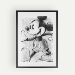 Disney Mickey Mouse Fine Art litografi 63 x 43 cm  Fyrklövern