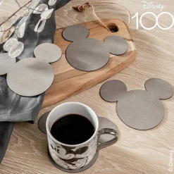 Disney Mickey Mouse glassbrikker lysegrå, 4-pk Fyrklövern