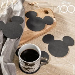 Disney Mickey Mouse glassbrikker antrasitt, 4-pk Fyrklövern