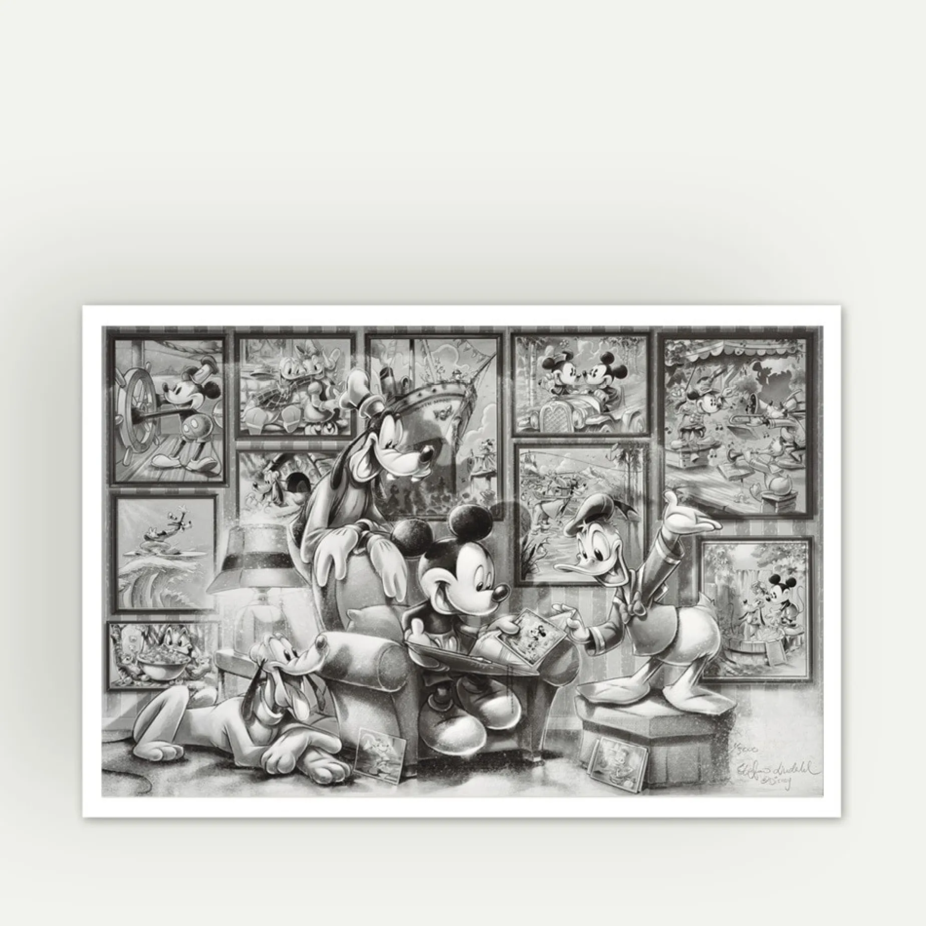 Disney Wonderful Memories litografi 43 x 65 cm Fyrklövern