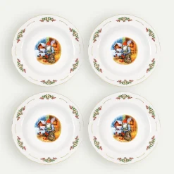 Gammeldags Jul dyp tallerken 22 cm 4-pk Fyrklövern