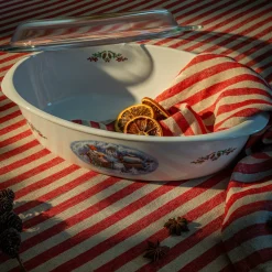 Gammeldags Jul Ovnsgryte med glasslokk 3 l Fyrklövern