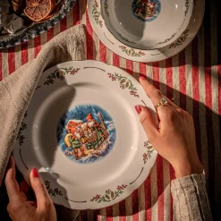 Gammeldags Jul tallerken 26 cm 4-pk Fyrklövern