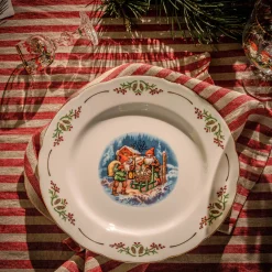 Gammeldags Jul tallerken 26 cm 4-pk Fyrklövern
