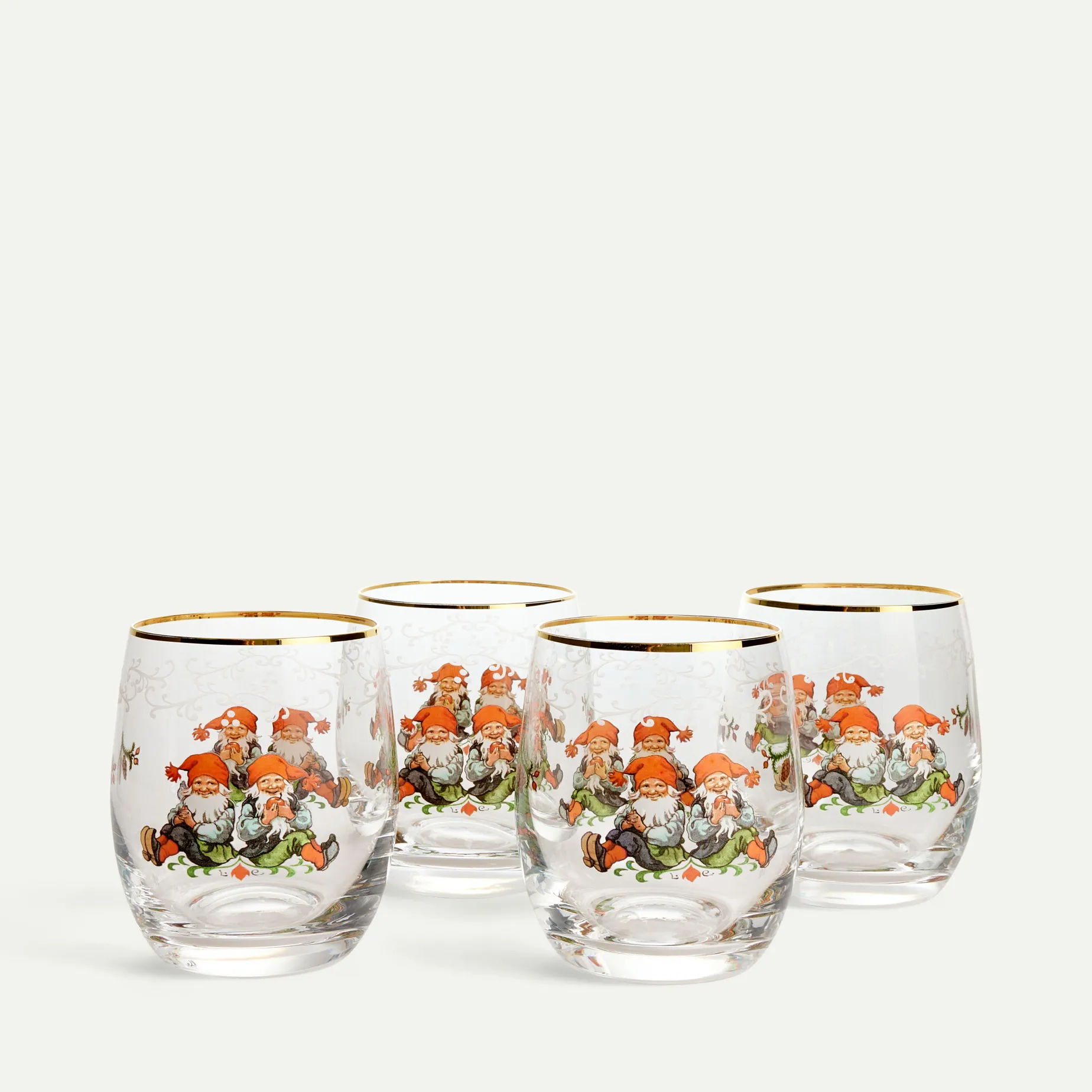 Gammeldags Jul vannglass 30 cl 4-pk Fyrklövern