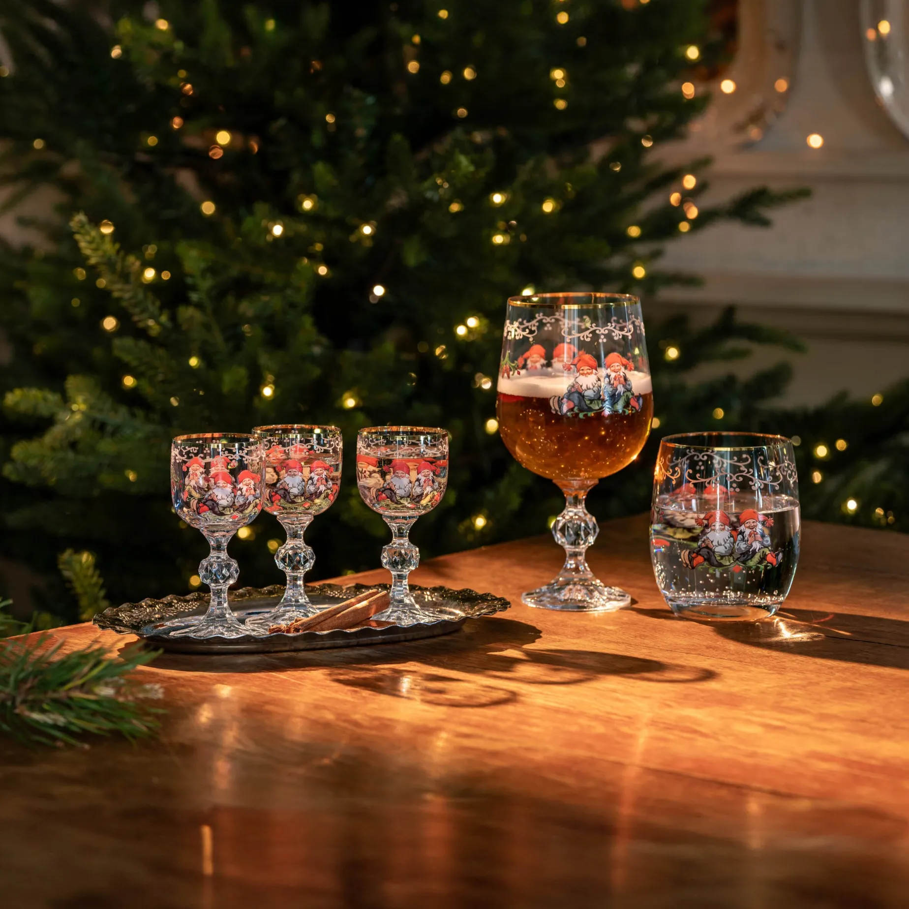 Gammeldags Jul vannglass 30 cl 4-pk Fyrklövern