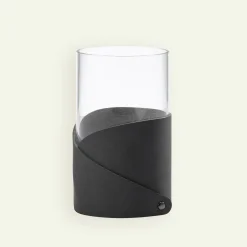 Lind DNA Fold vase 11 x 20 cm, Antracit Fyrklövern