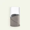 Lind DNA Fold vase 7,5 x 15 cm,Light Grey  Fyrklövern