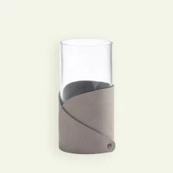 Lind DNA Fold vase 7,5 x 15 cm,Light Grey Fyrklövern