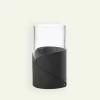 Lind DNA Fold vase 7,5 x 15 cm, Antracit  Fyrklövern