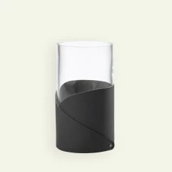Lind DNA Fold vase 7,5 x 15 cm, Antracit Fyrklövern
