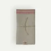 Lovely Linen Heritage serviett 47 x 47 cm 4-pk, Natural Beige/Red Fyrklövern