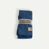 Lovely Linen Lovely serviett 45 x 45 cm 4-pk, Edge Denim Blue Fyrklövern