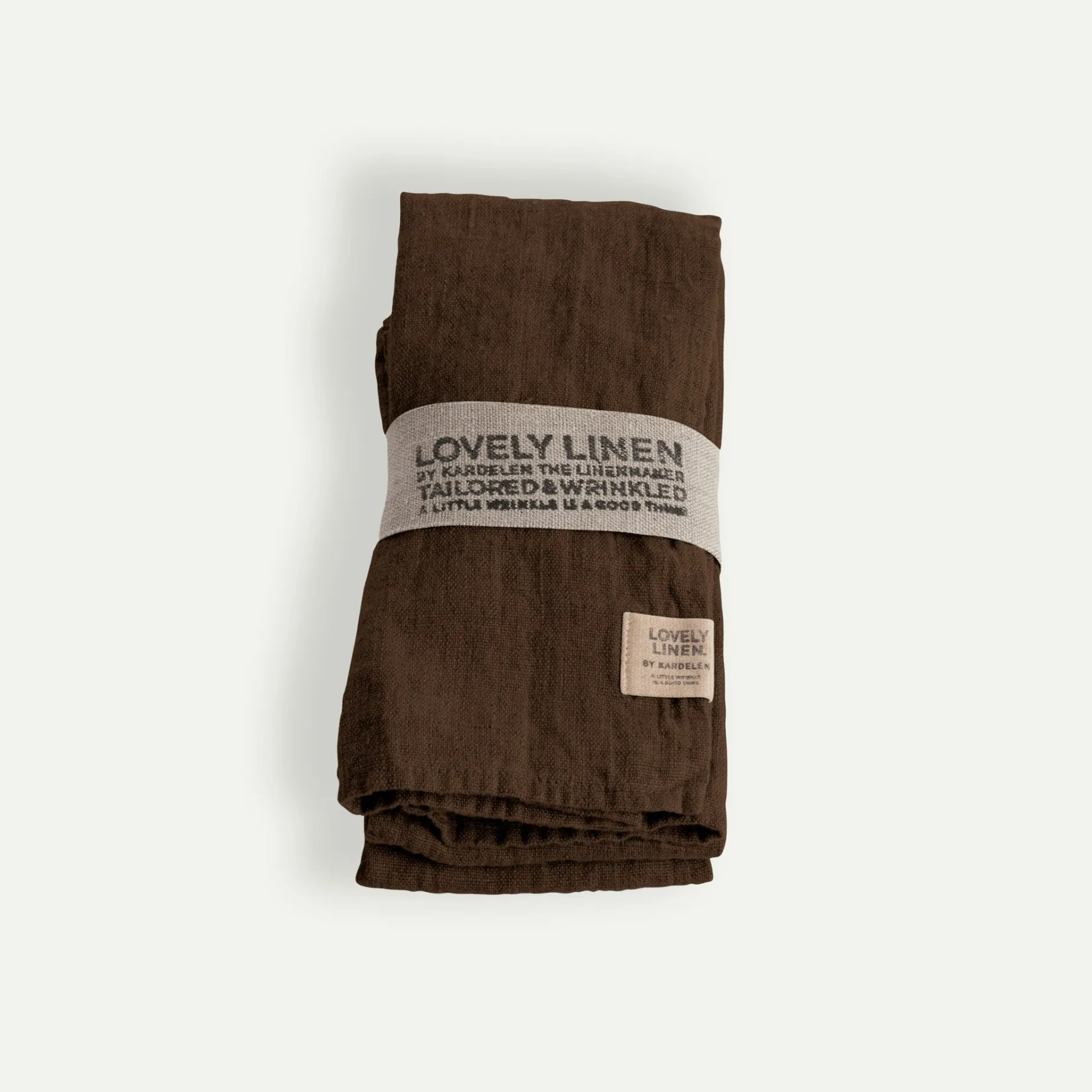 Lovely Linen Lovely serviett 45 x 45 cm 4-pk, Chocolate Fyrklövern