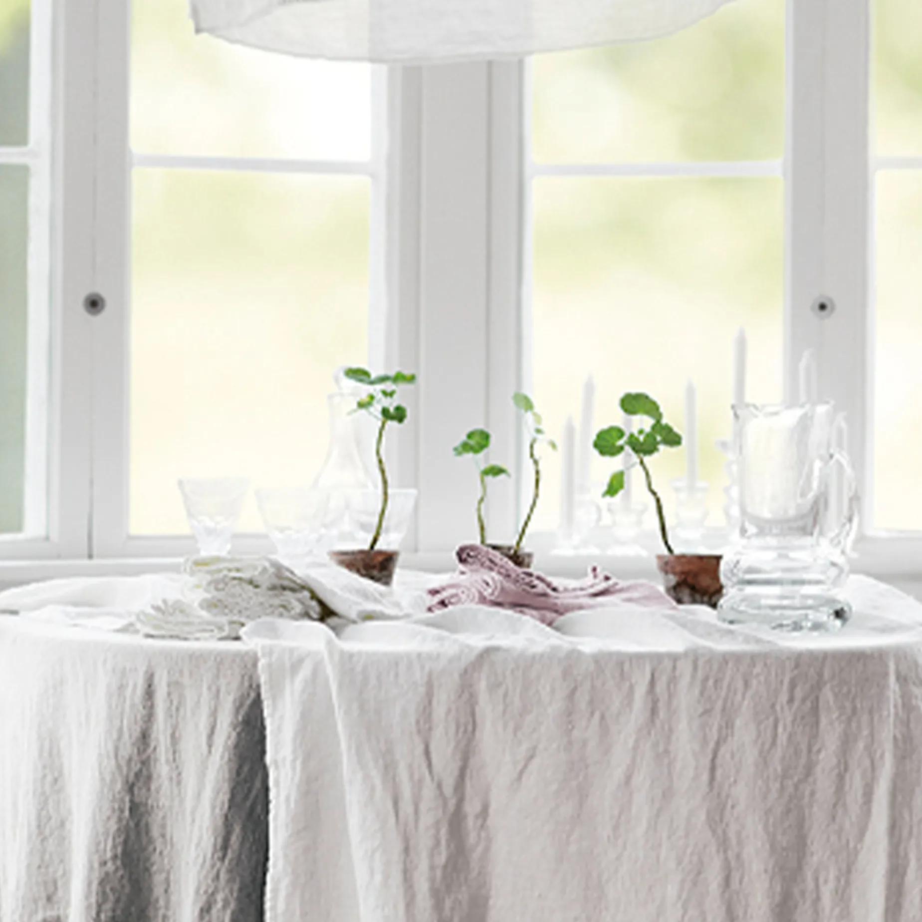 Lovely Linen Lovely serviett 45 x 45 cm 4-pk, Light Grey Fyrklövern