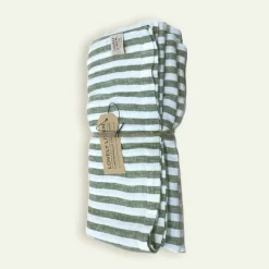 Lovely Linen Misty duk 145 x 250 cm, Edge Jeep Green Fyrklövern