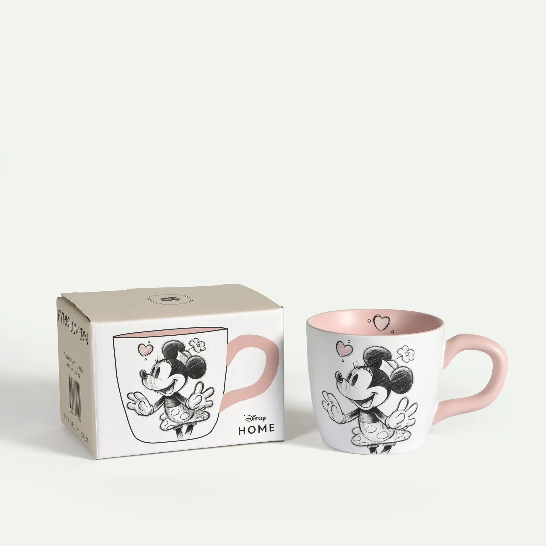 Minnie Mouse Love krus 30 cl, Rosa Fyrklövern