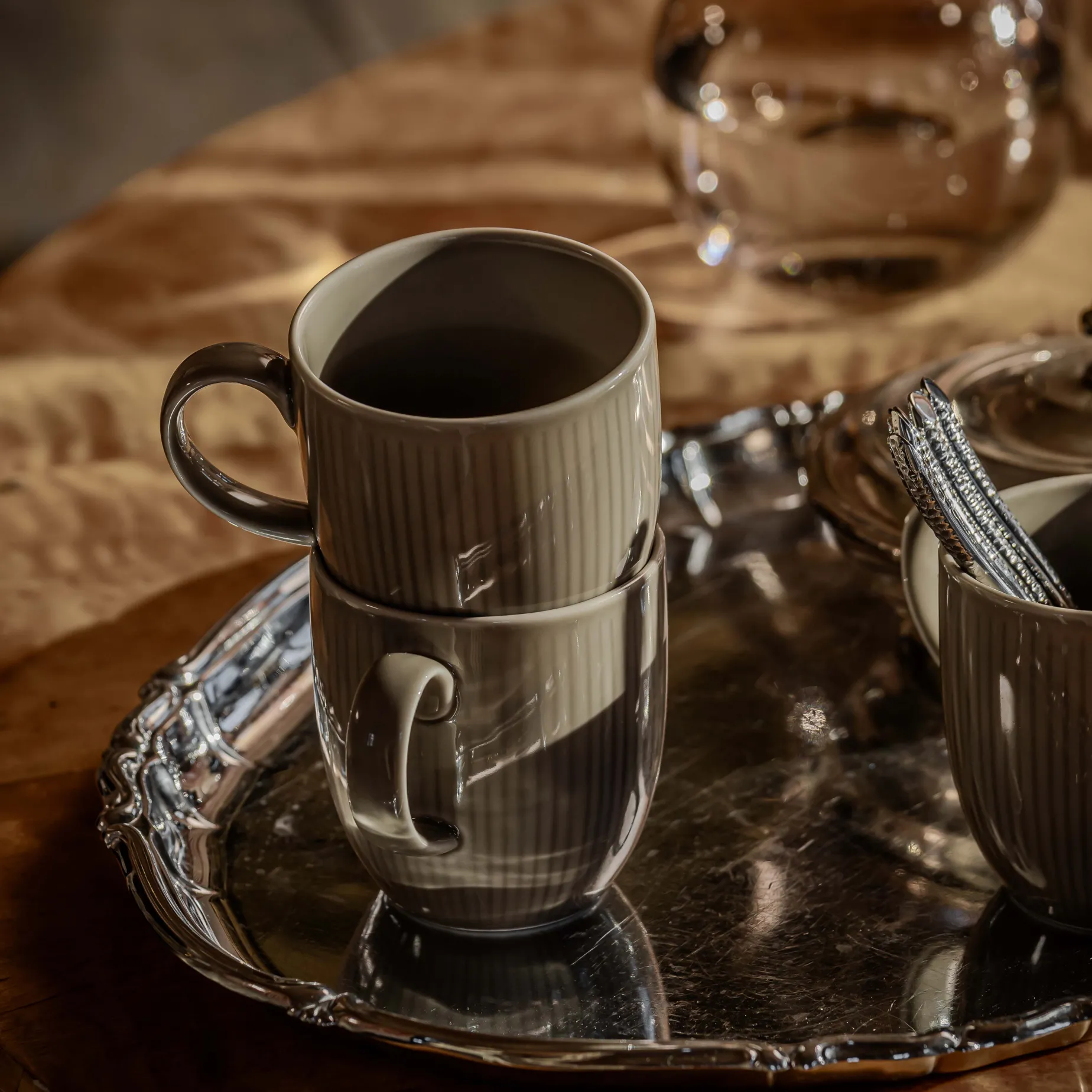 Nordic Dawn frokostsett i 12 deler, Bark Fyrklövern