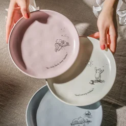 Ole Brumm asjett Family 20 cm, Lys rosa Fyrklövern