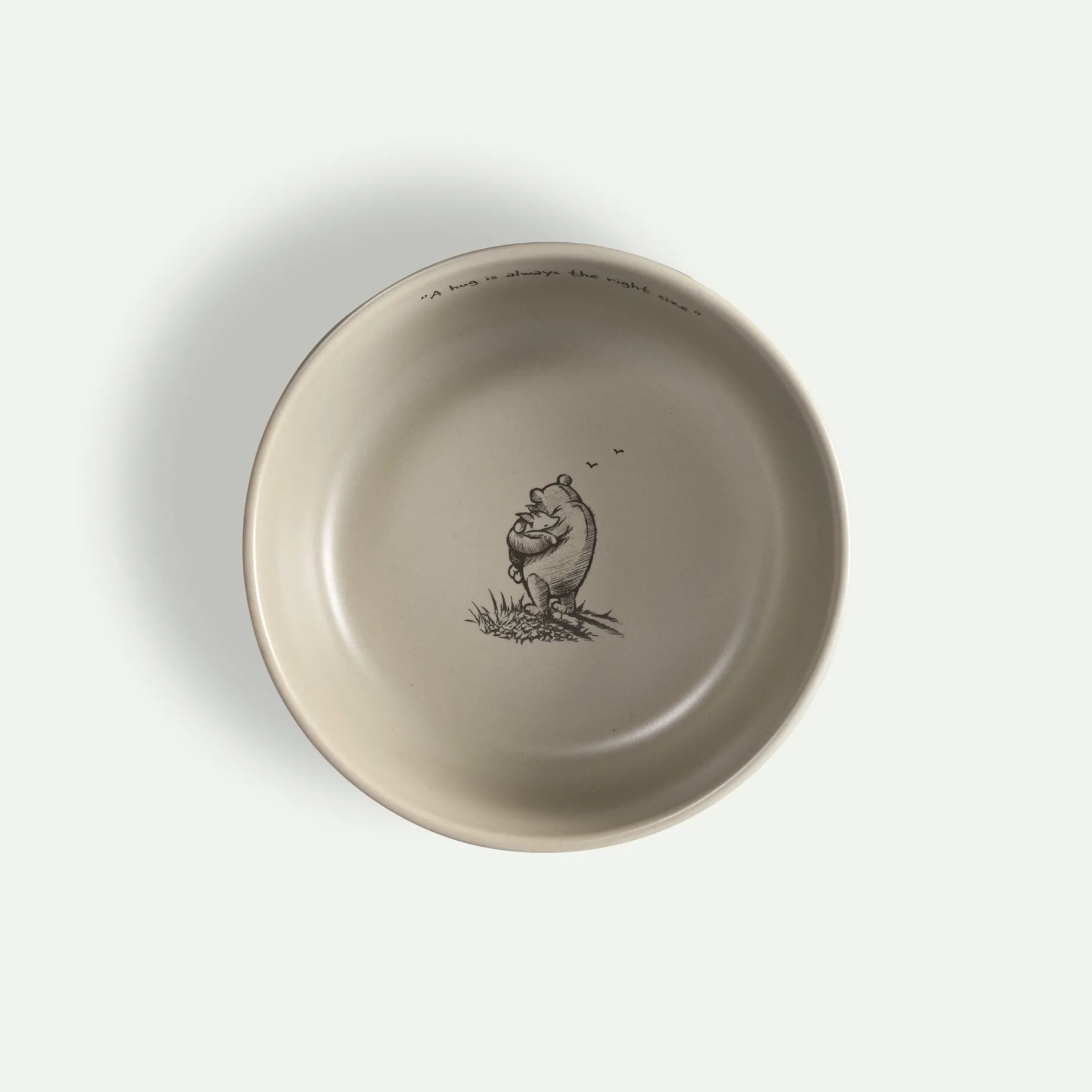 Ole Brumm skål Hug 15 cm, Brun Fyrklövern