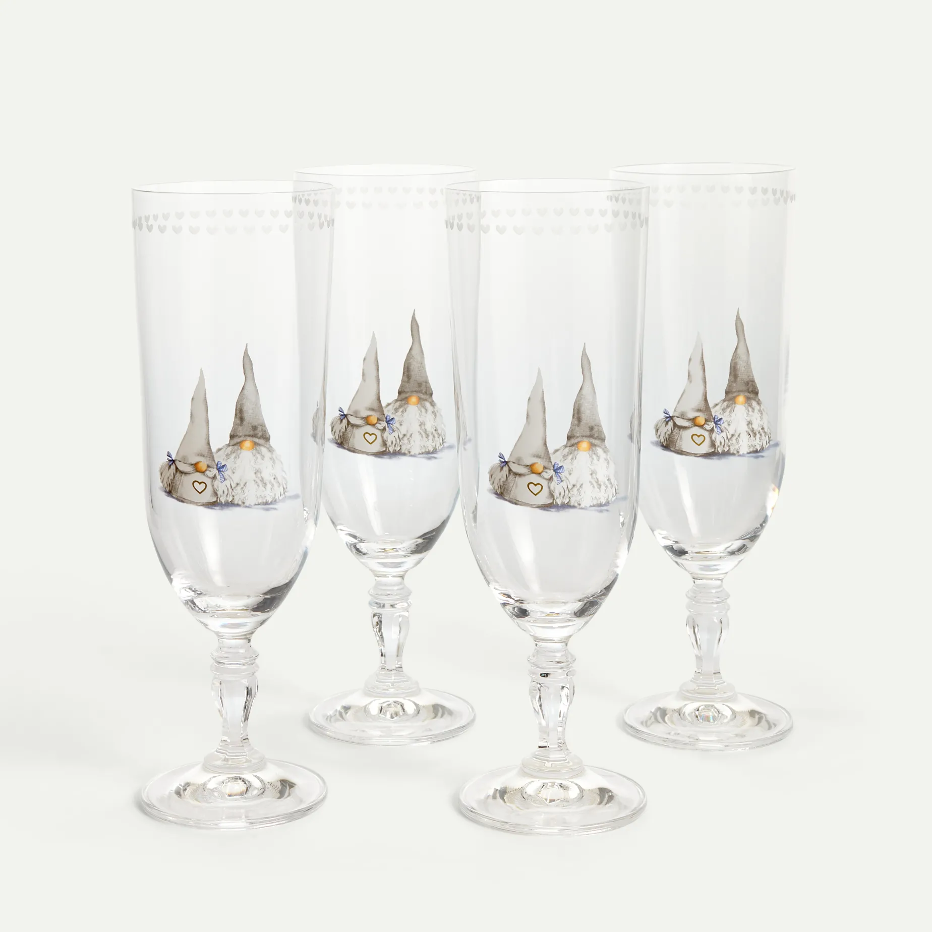 Åsas Jul Hvit ølglass 40 cl 4-pk Fyrklövern