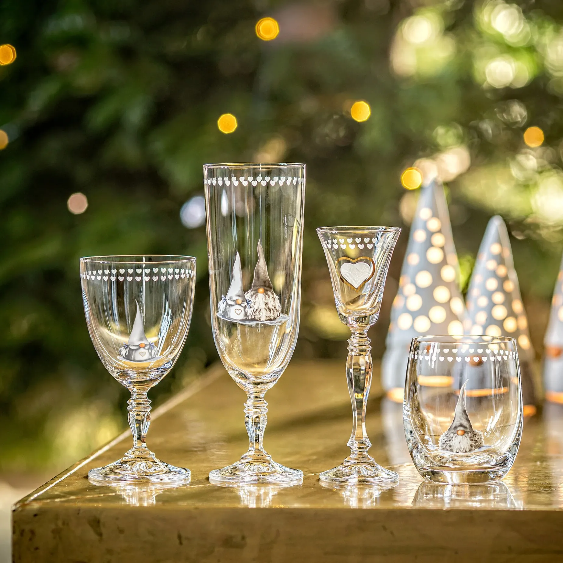 Åsas Jul Hvit ølglass 40 cl 4-pk Fyrklövern