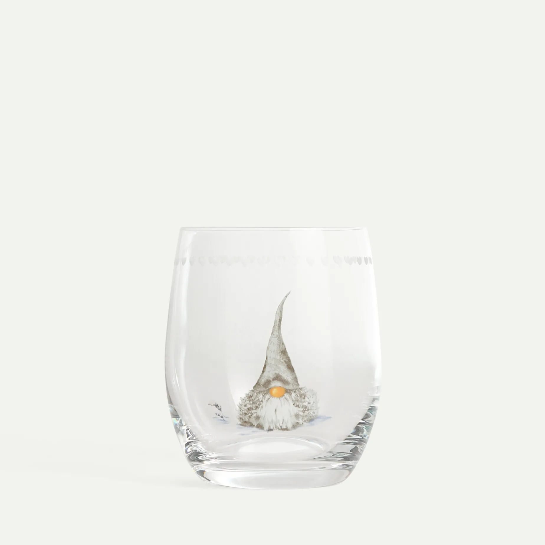 Åsas Jul Hvit vannglass 35 cl Fyrklövern