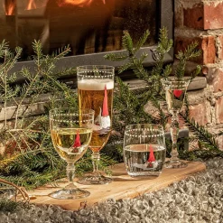 Åsas Jul rød vannglass 35 cl Fyrklövern