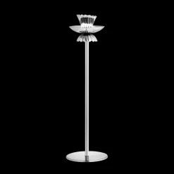 Scallop lysestake i nikkelbelagt messing 30 cm Fyrklövern
