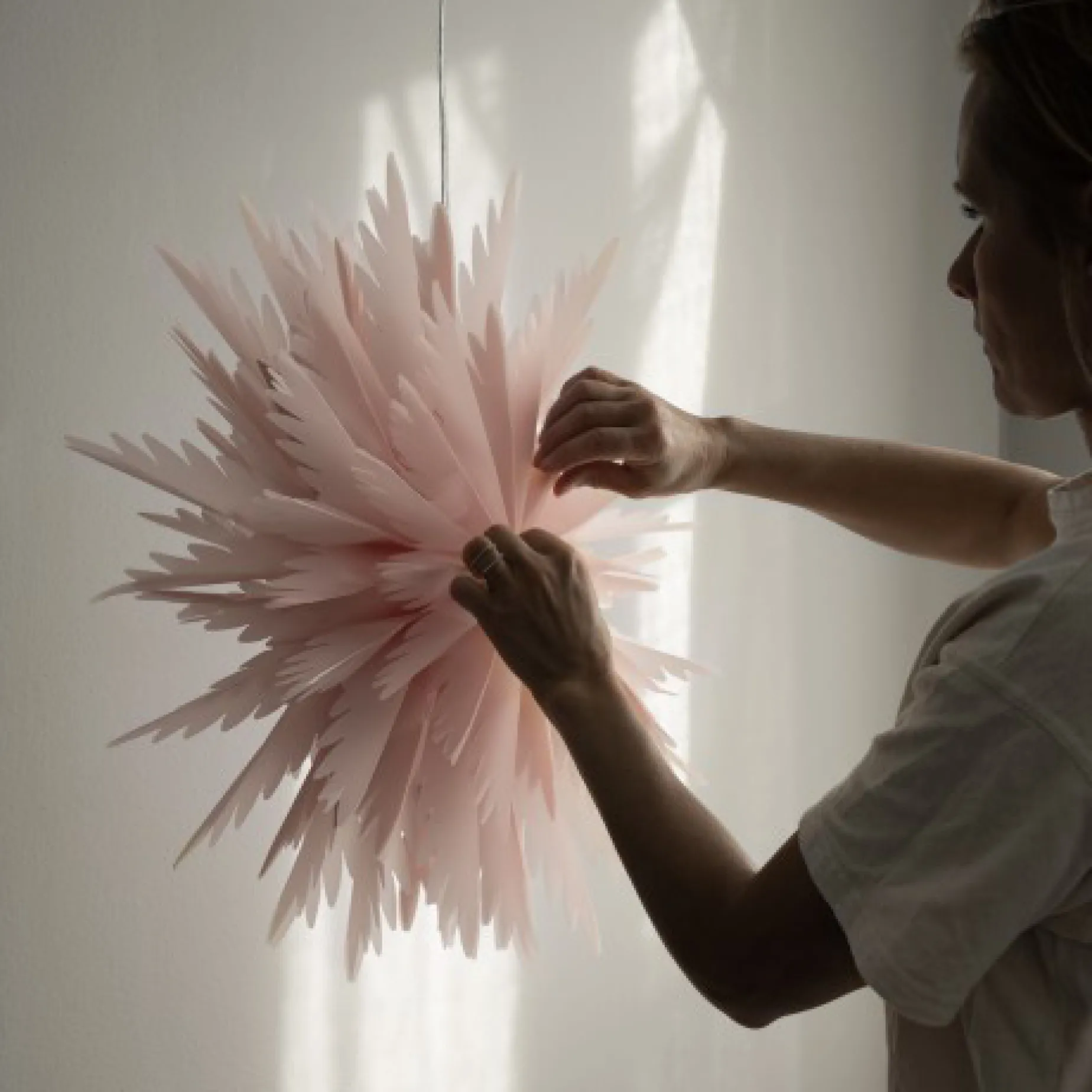 Watt & Veke Liz adventsstjerne 50 cm, Pink Fyrklövern
