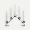 Watt & Veke Luna adventslysestake 38 cm, Chrome Fyrklövern