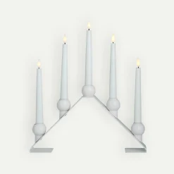 Watt & Veke Luna adventslysestake 38 cm, White Fyrklövern